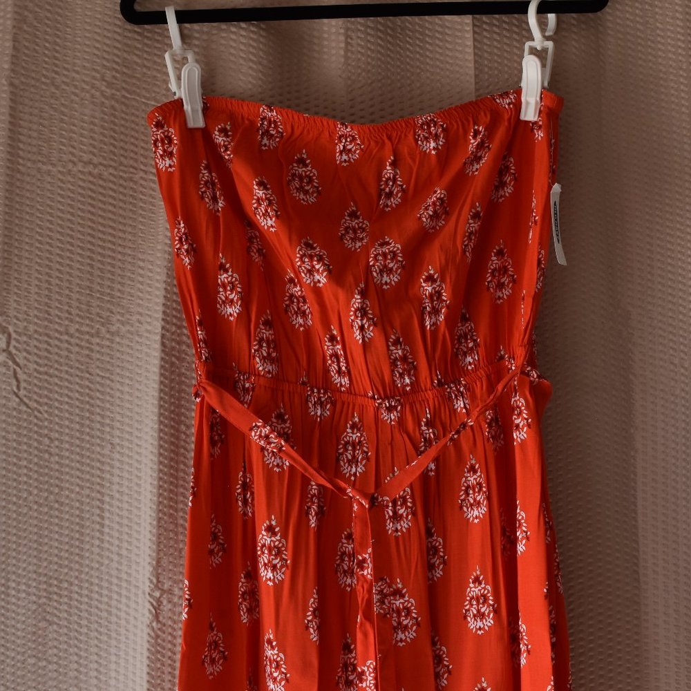 NWT Old Navy Strapless Print Dress Large